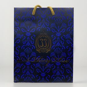 Disneyland Club 33 Blue Gold Exclusive Logo Gift Medium Sz Bag